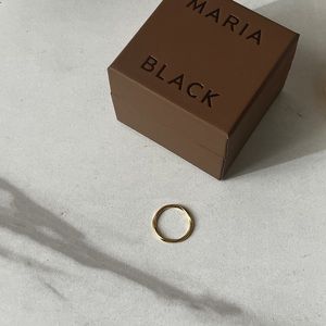 MARIA BLACK Gold Sadie Ring Size 4.5